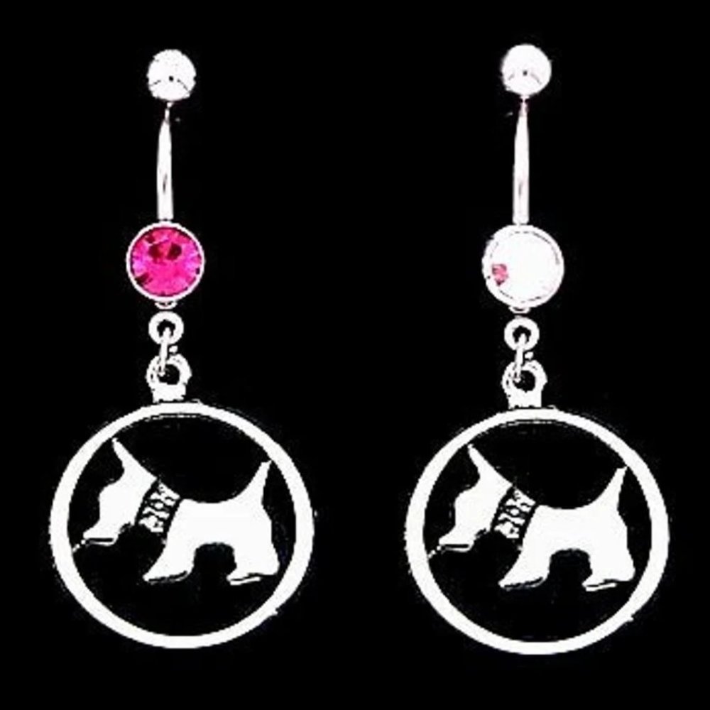 Scottie Dog Belly Ring